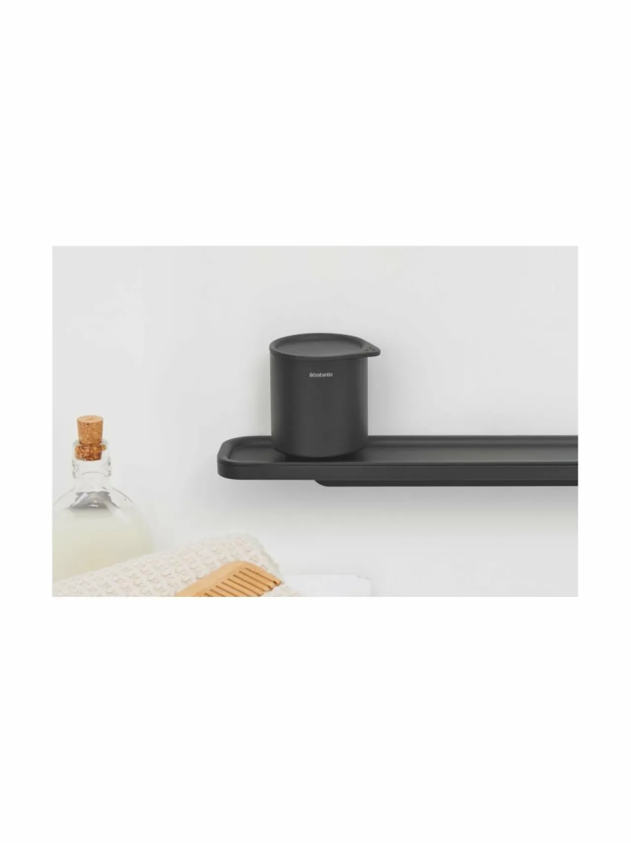 Kylpyhuonetarvikkeet|Brabantia MindSet-säilytysastia MINERAL INFINITE GREY