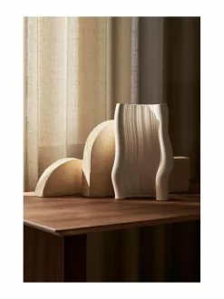 Koriste-Esineet|Ferm Living Moire-maljakko 30 x 19 cm OFF-WHITE