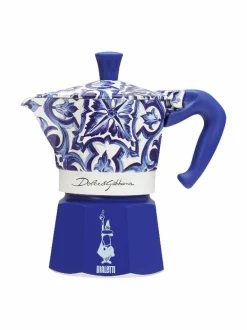 Tee, Kahvi & Vesi|Bialetti Moka Express Dolce & Gabbana -3 kupin mutteripannu BLUE