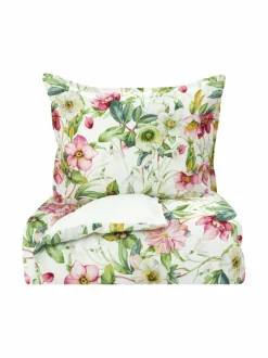 Liinavaatteet|Villa Stockmann Mona-tyynyliina WHITE/GREEN/ROSE COMBO