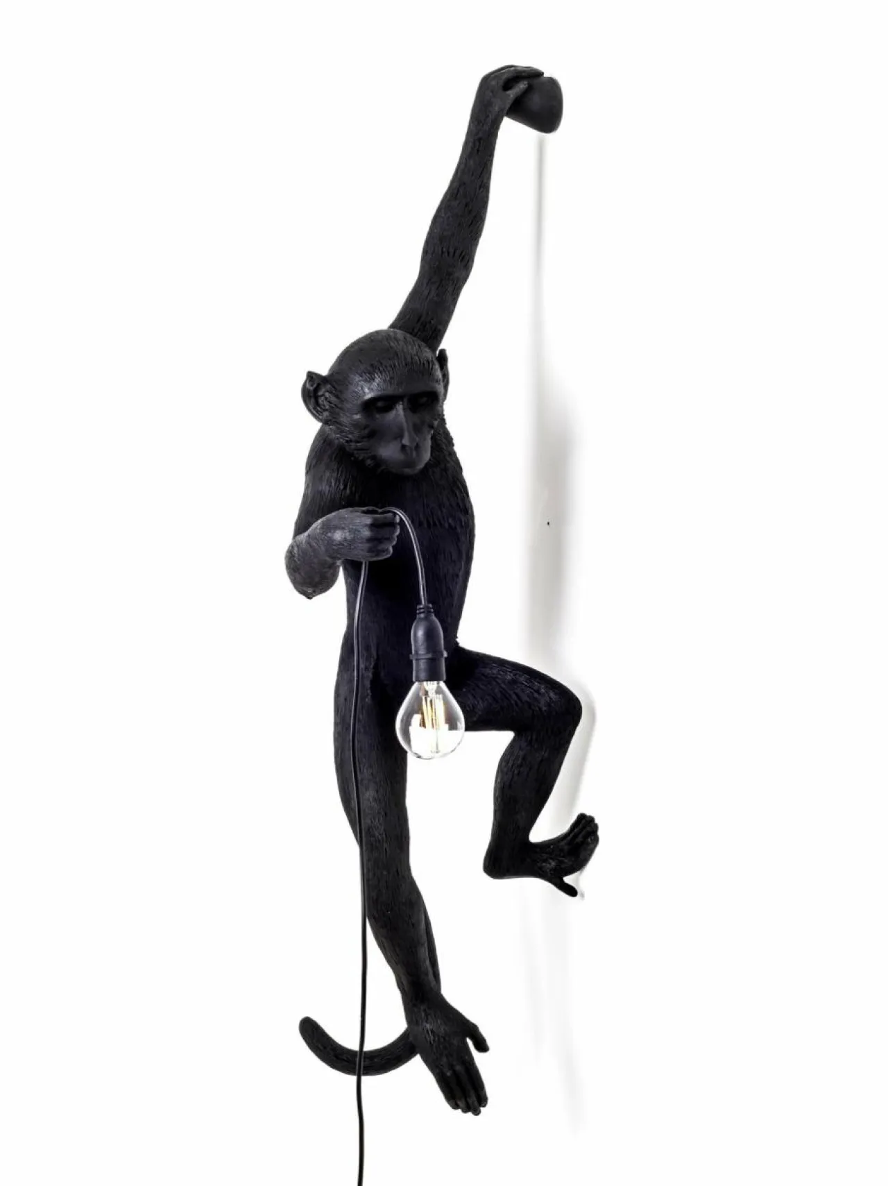 Seinävalaisimet|Seletti Monkey Lamp Hanging -seinävalaisin MUSTA