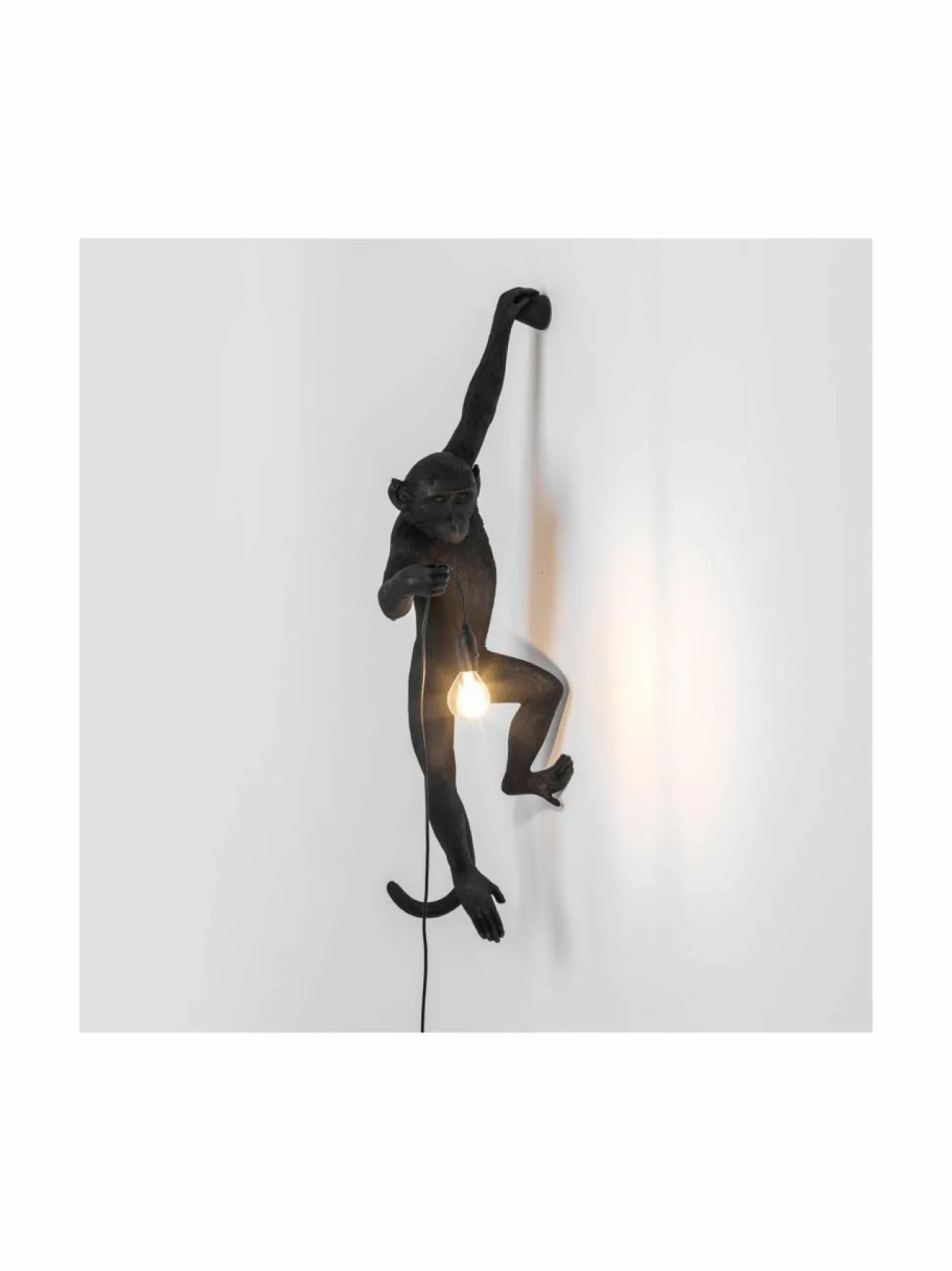 Seinävalaisimet|Seletti Monkey Lamp Hanging -seinävalaisin MUSTA