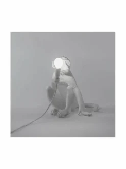 Pöytävalaisimet|Seletti Monkey Lamp Sitting -pöytävalaisin, 32 x 34 x 30 cm VALKOINEN