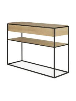 Pöydät|Ethnicraft Monolit konsolipöytä kahdella laatikolla