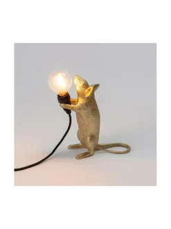 Pöytävalaisimet|Seletti Mouse Lamp -pöytävalaisin GOLD