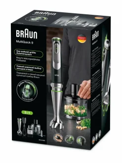 Vatkaimet & Sekoittimet|Braun Multiquick 9 Hand Mixer -sauvasekoitin BLACK,STAINLESS STEEL