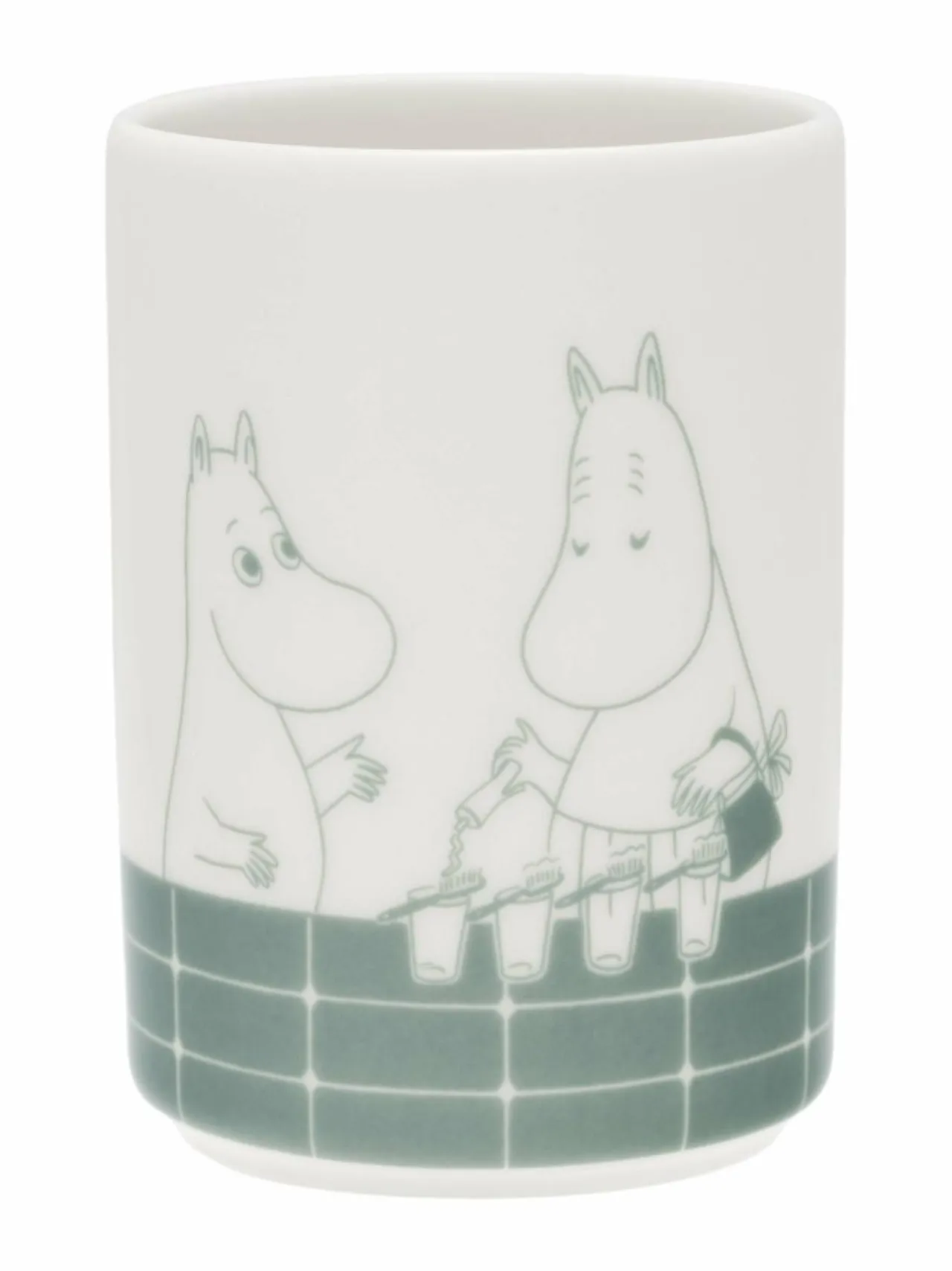 Koriste-Esineet|Moomin Arabia Muumi Kylpyhetki -hammasharjateline BEIGE-GREEN
