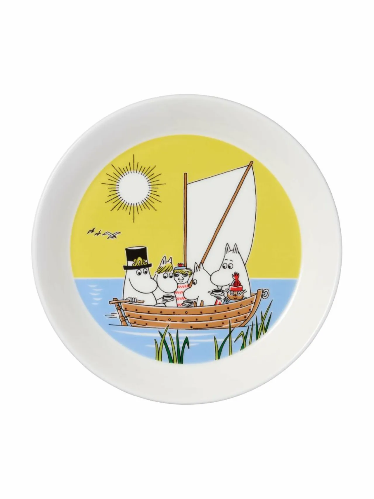 Astiasarjat|Moomin Arabia Muumi Talvinuotio & Purjehtien -lautaset 19 cm, 2 kpl BLUE-YELLOW