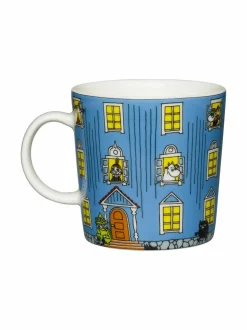 Mukit & Kupit & Asetit|Moomin Arabia Muumitalo-muki 0,3 l SININEN