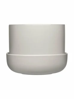 Ruukut & Istutusastiat|Iittala Nappula- keramiikkaruukku ja vati, 17 x 13 cm PALE GREY