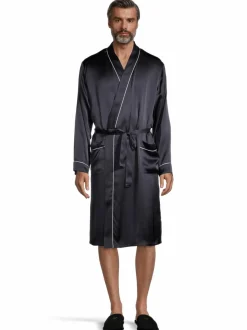 Kylpyhuonetekstiilit|Cap Horn loungewear Nathan-silkkiaamutakki DK. BLUE