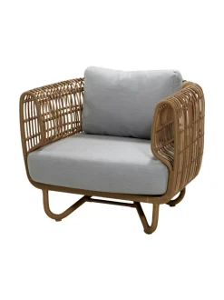 Puutarhakalusteet & Pehmusteet|Cane-Line Nest-nojatuoli NATURAL, HARMAA