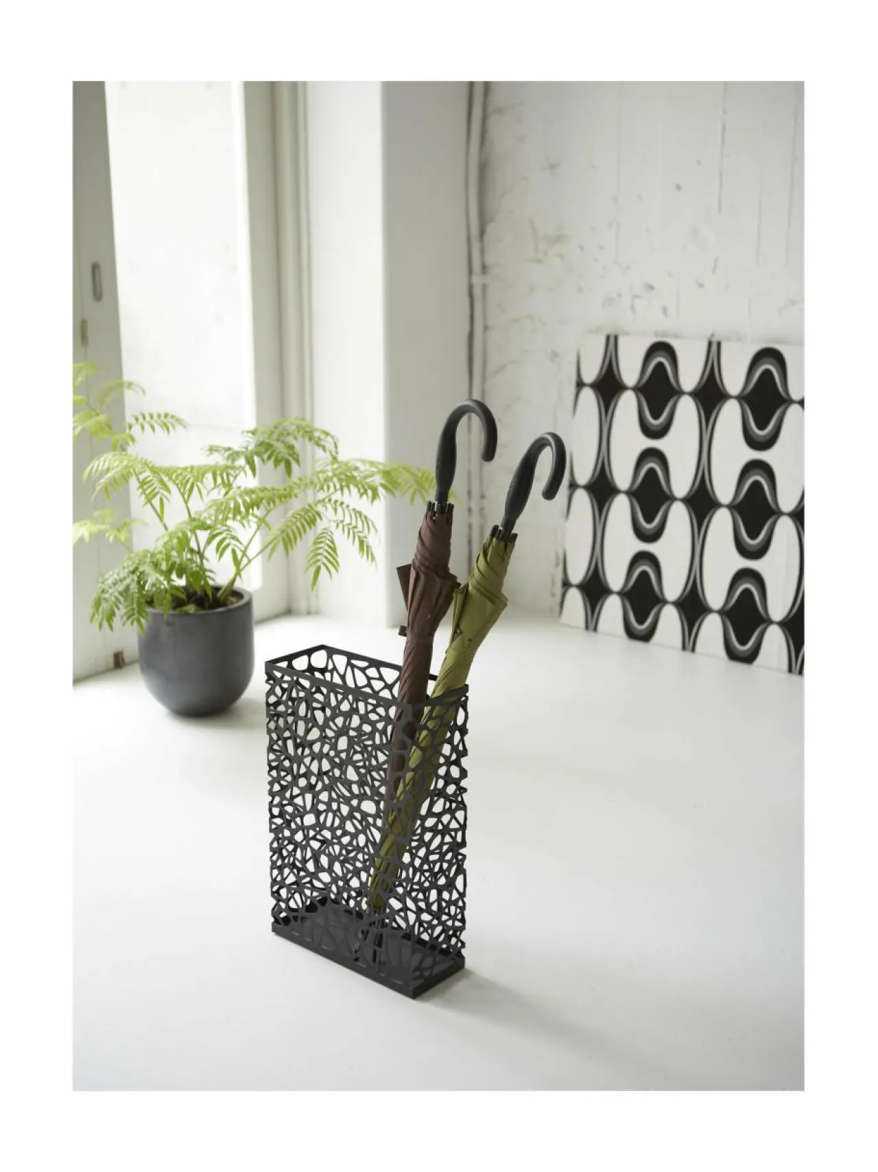Säilytys|Yamazaki Nest-sateenvarjoteline 30 x 12 x 45 cm BLACK