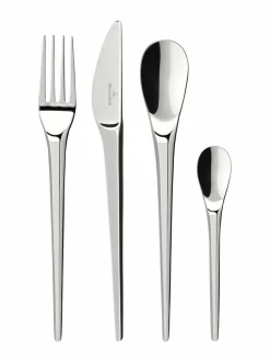 Aterimet & Tarjoiluvälineet|Villeroy & Boch NewMoon-aterinsetti, 24 osaa TERÄS