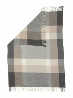 Huovat & Päiväpeitot|Casa Stockmann Nimes-villasekoitehuopa 130 x 180 cm GREY/SAND/SOFT WHITE