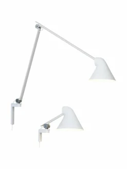 Seinävalaisimet|Louis Poulsen NJP-LED-seinävalaisin, lyhyt varsi VALKOINEN