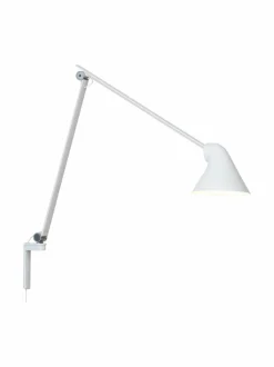 Seinävalaisimet|Louis Poulsen NJP-LED-seinävalaisin, pitkä varsi VALKOINEN