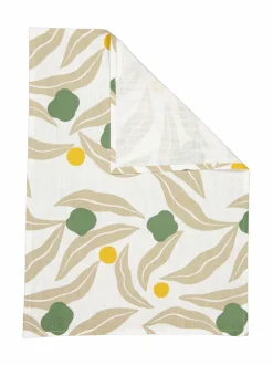 Keittiö- & Kattaustekstiilit|Casa Stockmann Nora-keittiöpyyhe SAND/SOFT WHITE/GREEN/YELLOW