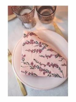 Keittiö- & Kattaustekstiilit|Havi Nuppu Kanerva -lautasliinat 20 kpl PINK