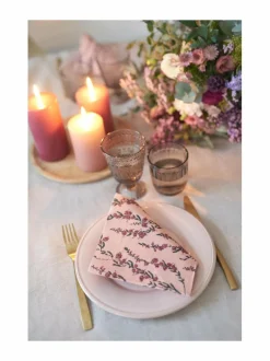 Keittiö- & Kattaustekstiilit|Havi Nuppu Kanerva -lautasliinat 20 kpl PINK