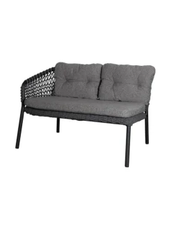 Puutarhakalusteet & Pehmusteet|Cane-Line Ocean -kahden istuttava sohva oikea moduli HARMAA