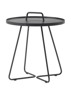 Puutarhakalusteet & Pehmusteet|Cane-Line On-the-move -sivupöytä MUSTA