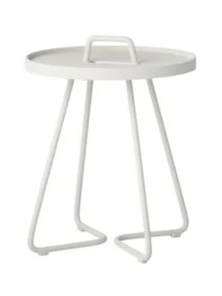 Puutarhakalusteet & Pehmusteet|Cane-Line On-the-move sivupöytä VALKOINEN