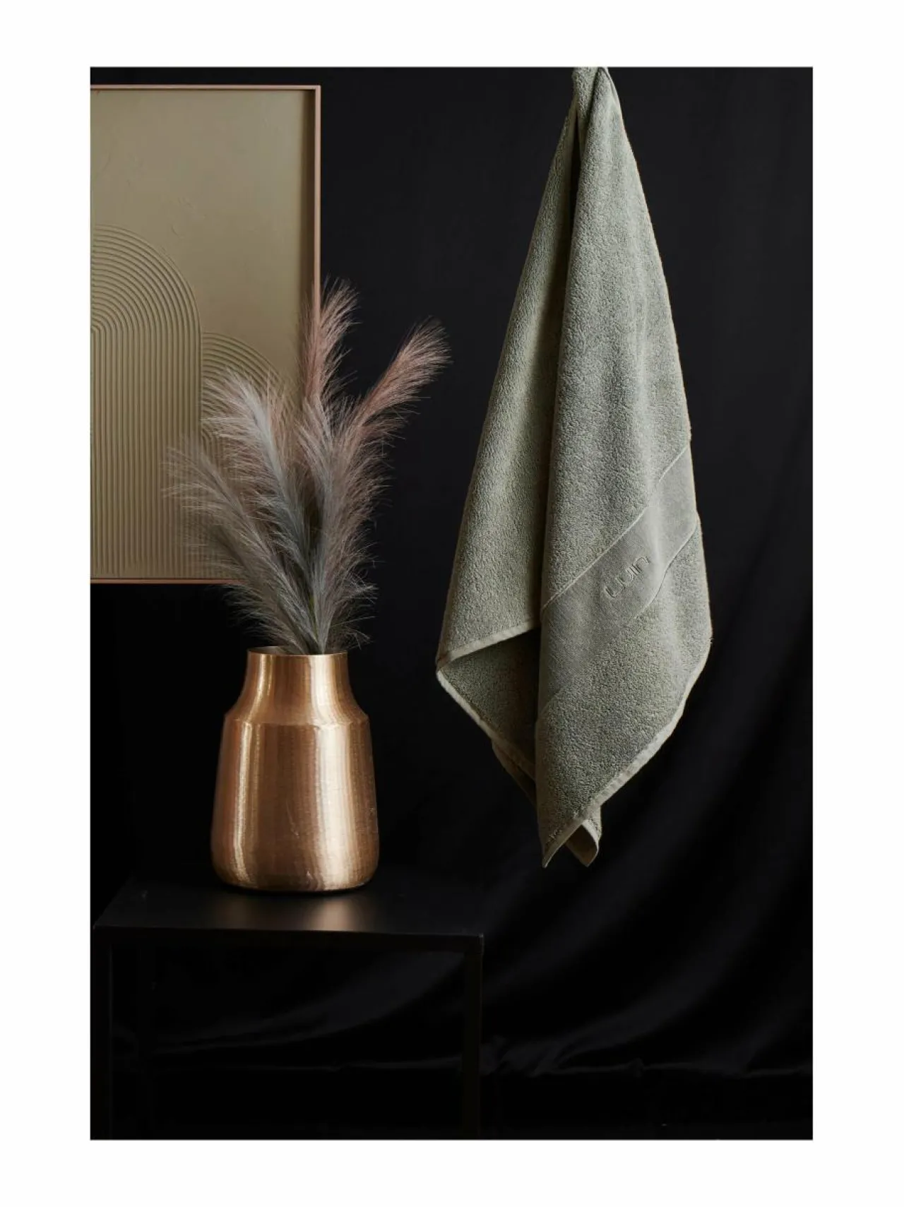 Kylpyhuonetekstiilit|LUIN LIVING Organic Elegance -pyyhe ASH GREEN