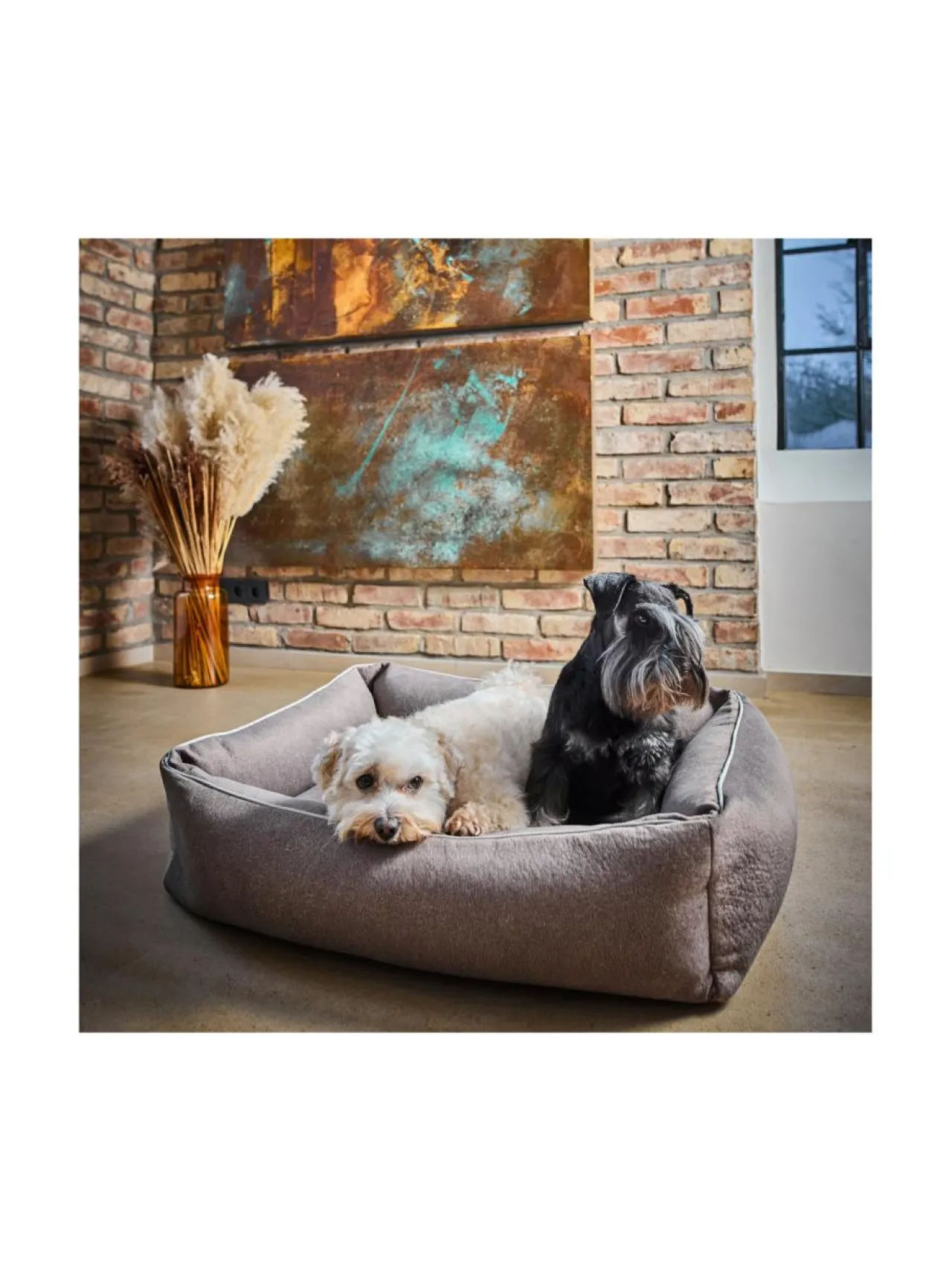 Pedit Ja Makuualustat|Laboni Ortho Buffalo ortopedinen koiranpeti - Vintage TAUPE