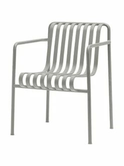 Puutarhakalusteet & Pehmusteet|HAY Palissade Dining -tuoli käsinojilla 63 x 66 cm SKY GREY (HARMAA)