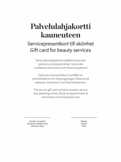 Lahjakortit|Stockmann Palvelulahjakortti kauneuteen CORAL