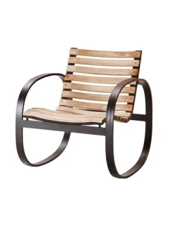 Puutarhakalusteet & Pehmusteet|Cane-Line Parc -keinutuoli LAVA GREY, TUMMA HARMAA