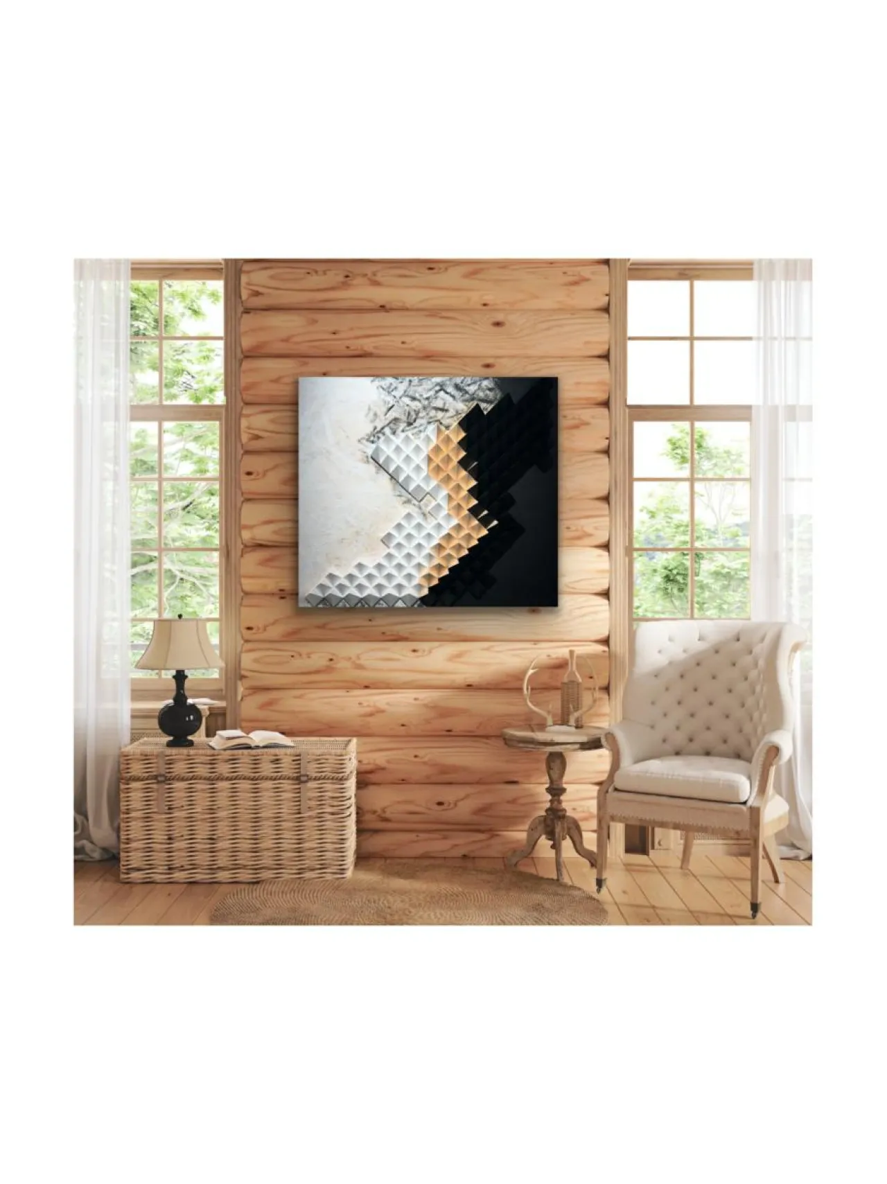 Taulut & Julisteet|Annika Salmi Art Peace within puutaulu 78x88cm