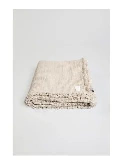 Huovat & Päiväpeitot|Nordic Swan Living Pellava Vohveli -torkkupeitto VAALEANHARMAA