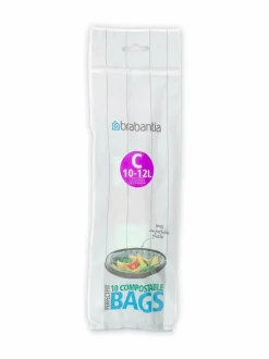 Roskakorit & -Pussit|Brabantia PerfectFit C -biohajoavat roskapussit 10-20 l, 10 kpl GREEN
