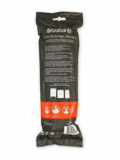 Roskakorit & -Pussit|Brabantia PerfectFit M -roskapussit 60 l, 10 kpl WHITE