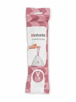 Roskakorit & -Pussit|Brabantia PerfectFit V -roskapussit 3 l, 20 kpl WHITE (VALKOINEN)