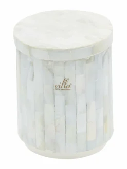 Kylpyhuonetarvikkeet|Villa Stockmann Perla- kannellinen säilytyspurkki PEARL/WHITE