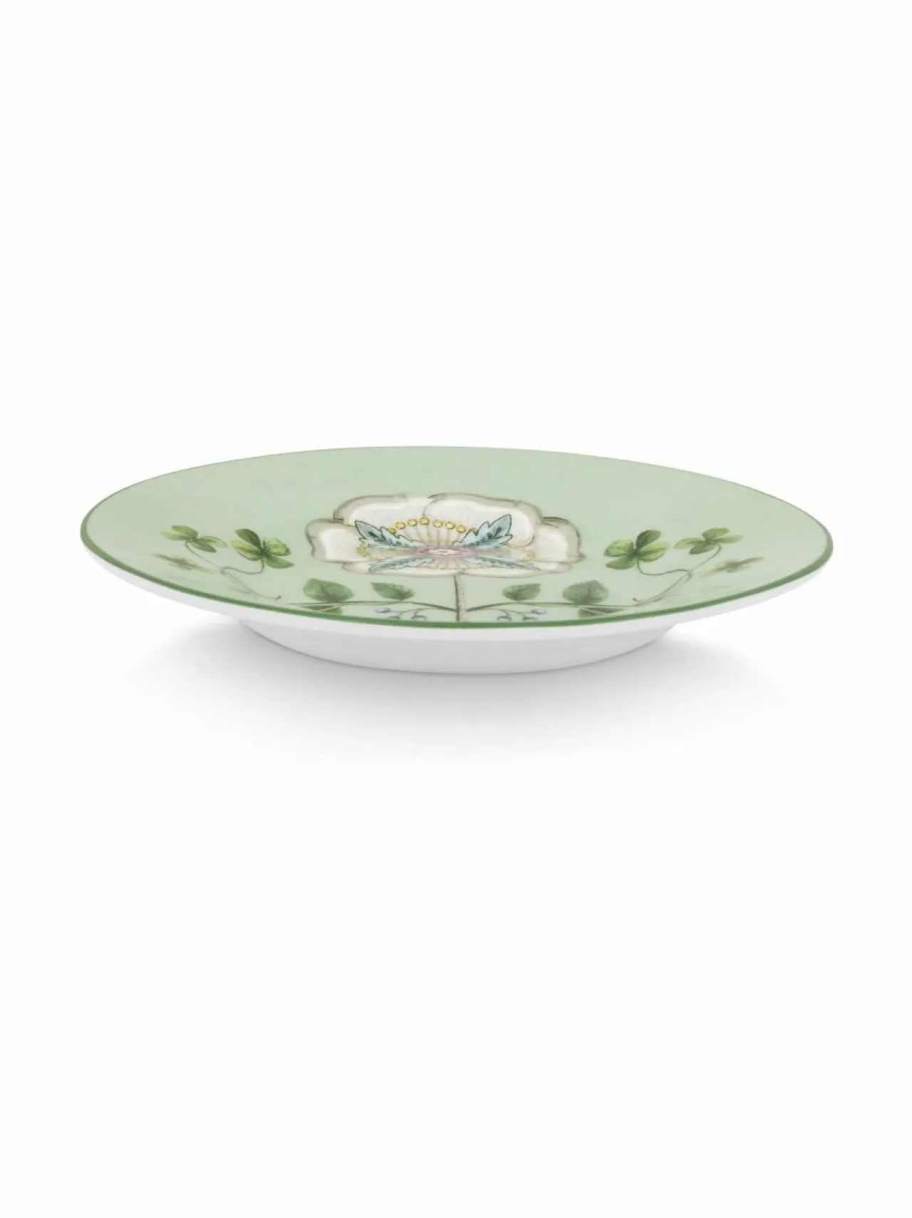 Tarjoiluastiat|PIP Studio Petit Four Lily & Lotus -posliinilautanen 12 cm LIGHT GREEN