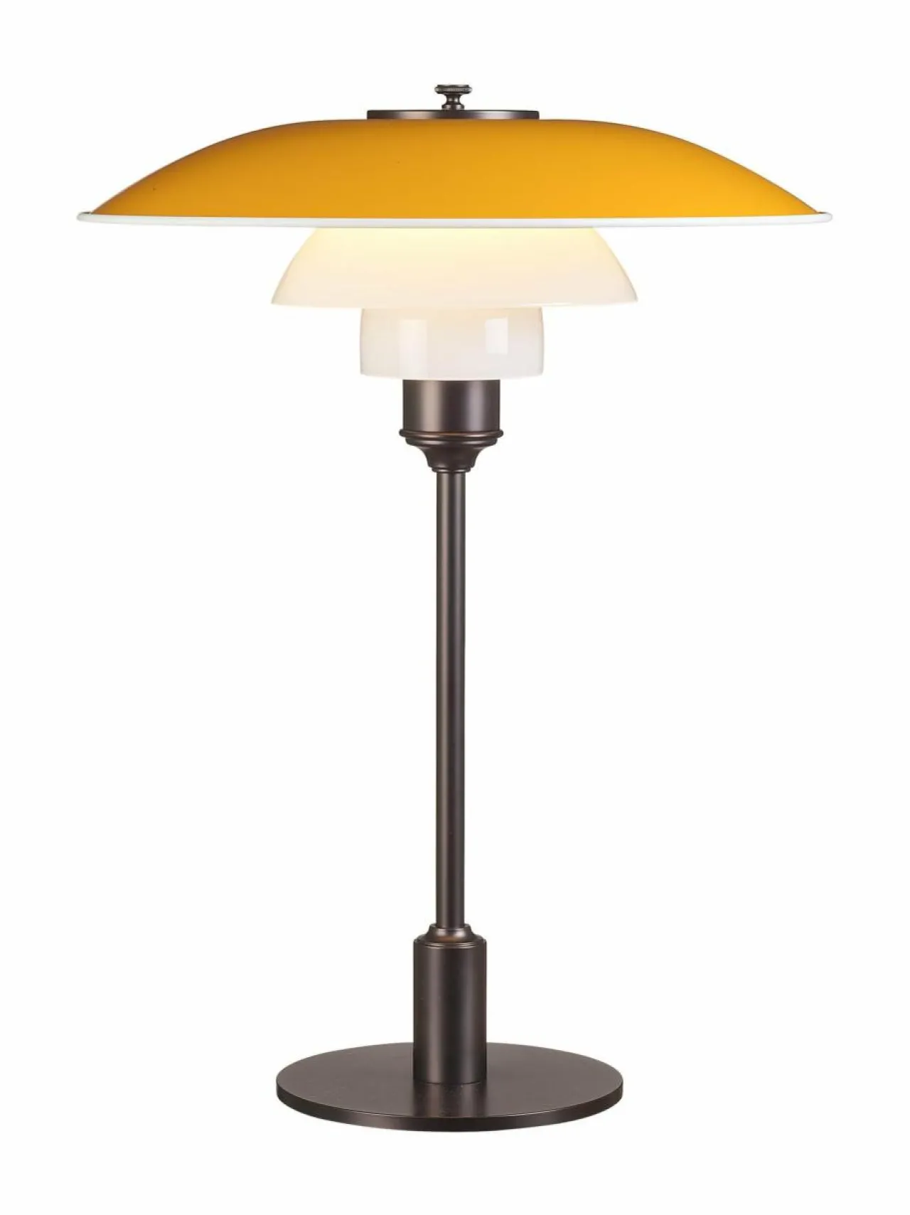 Pöytävalaisimet|Louis Poulsen PH 3½-2½ -pöytävalaisin KELTAINEN