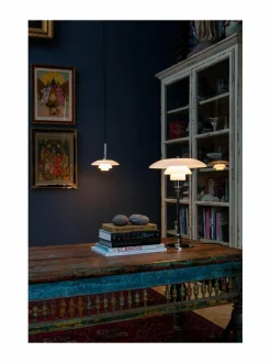 Pöytävalaisimet|Louis Poulsen PH 3/2 -pöytävalaisin KROMI/VALKOINEN OPAALI