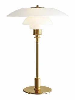 Pöytävalaisimet|Louis Poulsen PH 3½-2½ -pöytävalaisin MESSINKI METALLOITU