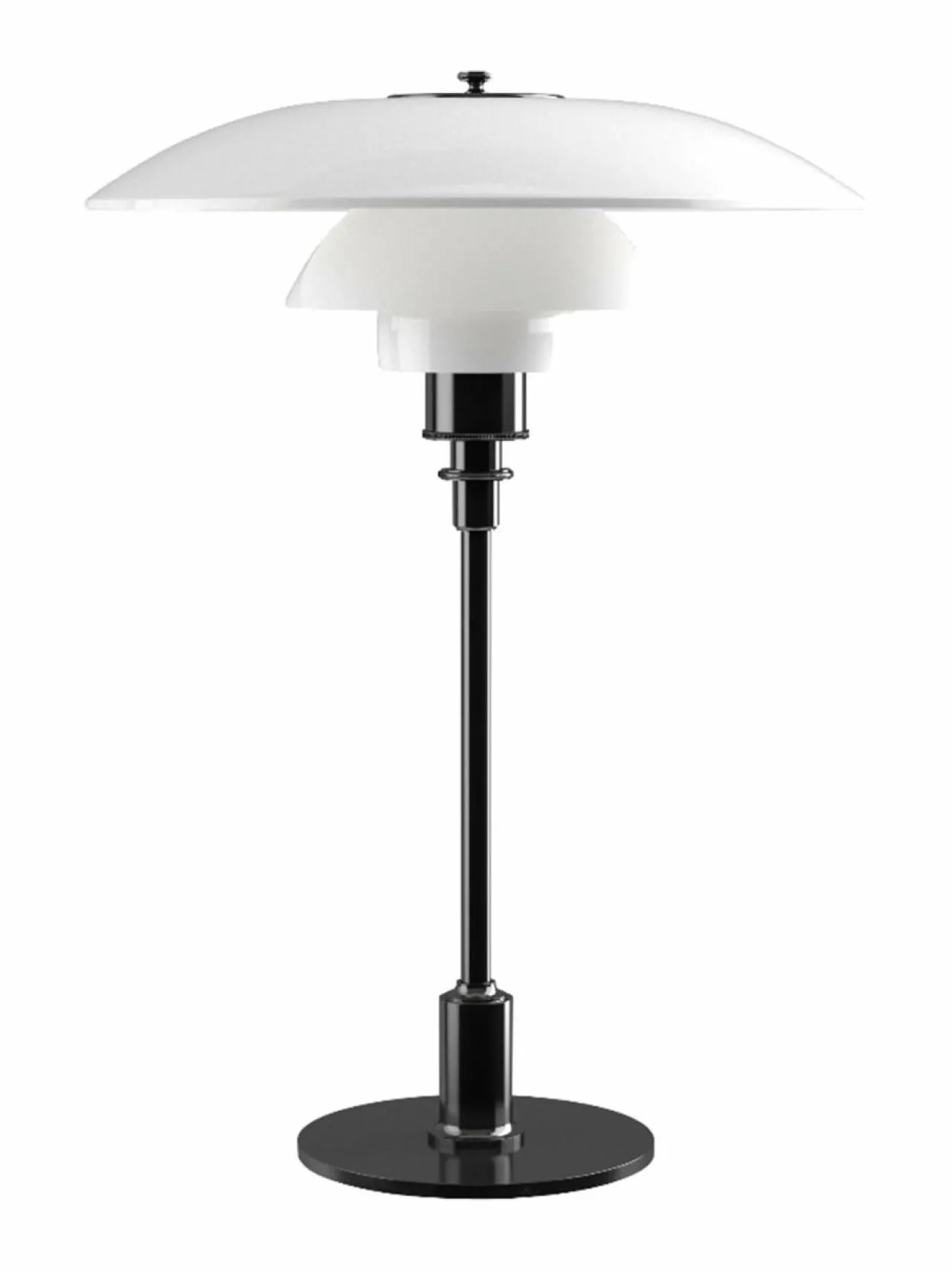 Pöytävalaisimet|Louis Poulsen PH 3½-2½ -pöytävalaisin VALKOINEN/MUSTA