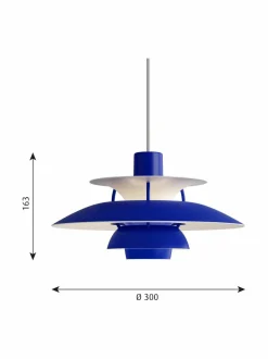 Kattovalaisimet|Louis Poulsen PH5 Mini -riippuvalaisin 30 cm MONOCHROME BLUE
