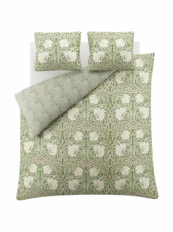 Liinavaatteet|William Morris At Home Pimpernel-satiinipussilakanasetti 30 FERN GREEN