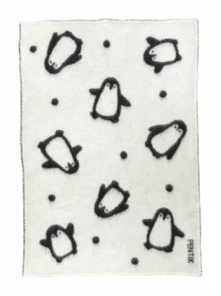 Sisustustyynyt|Huovat & Päiväpeitot|Pentik Pingviini-torkkupeitto 65 x 90 cm BLACK