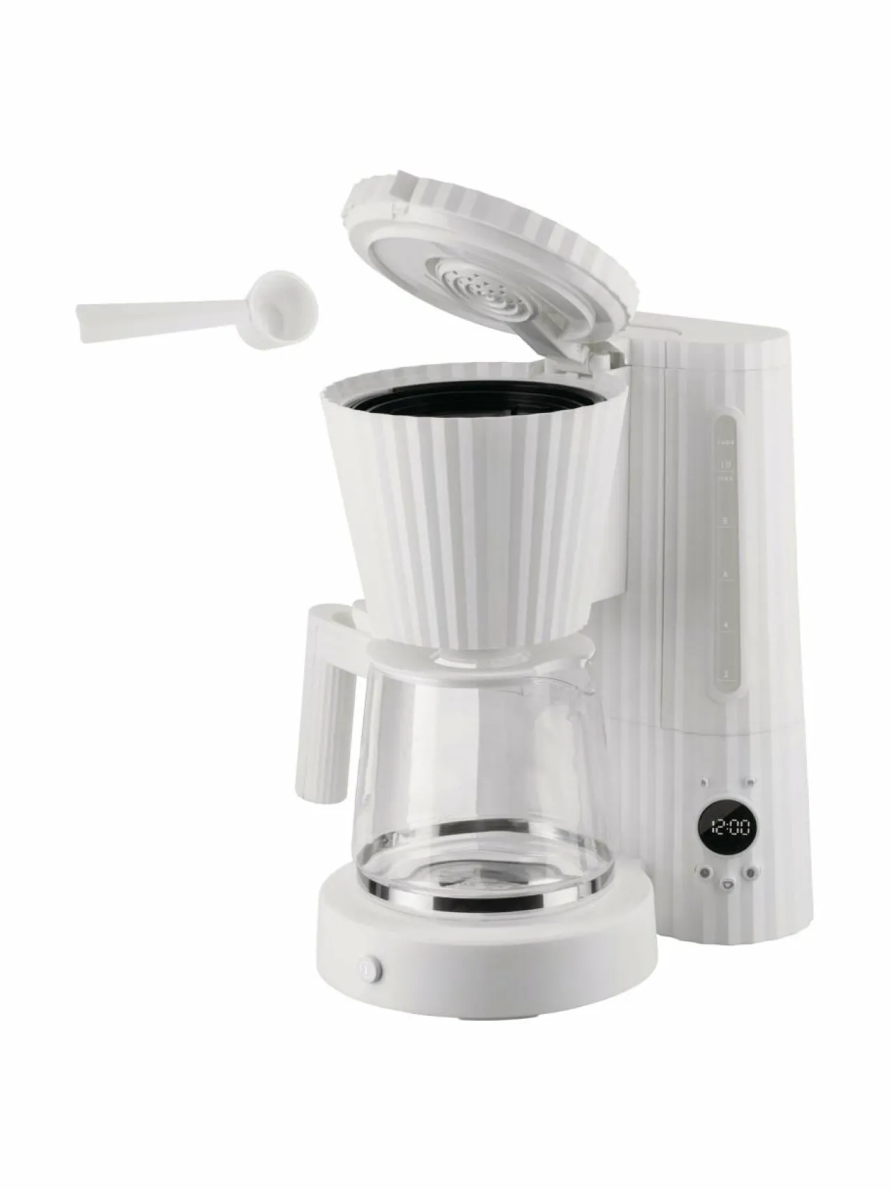 Kahvin- & Vedenkeittimet|Alessi Plissé-kahvinkeitin WHITE