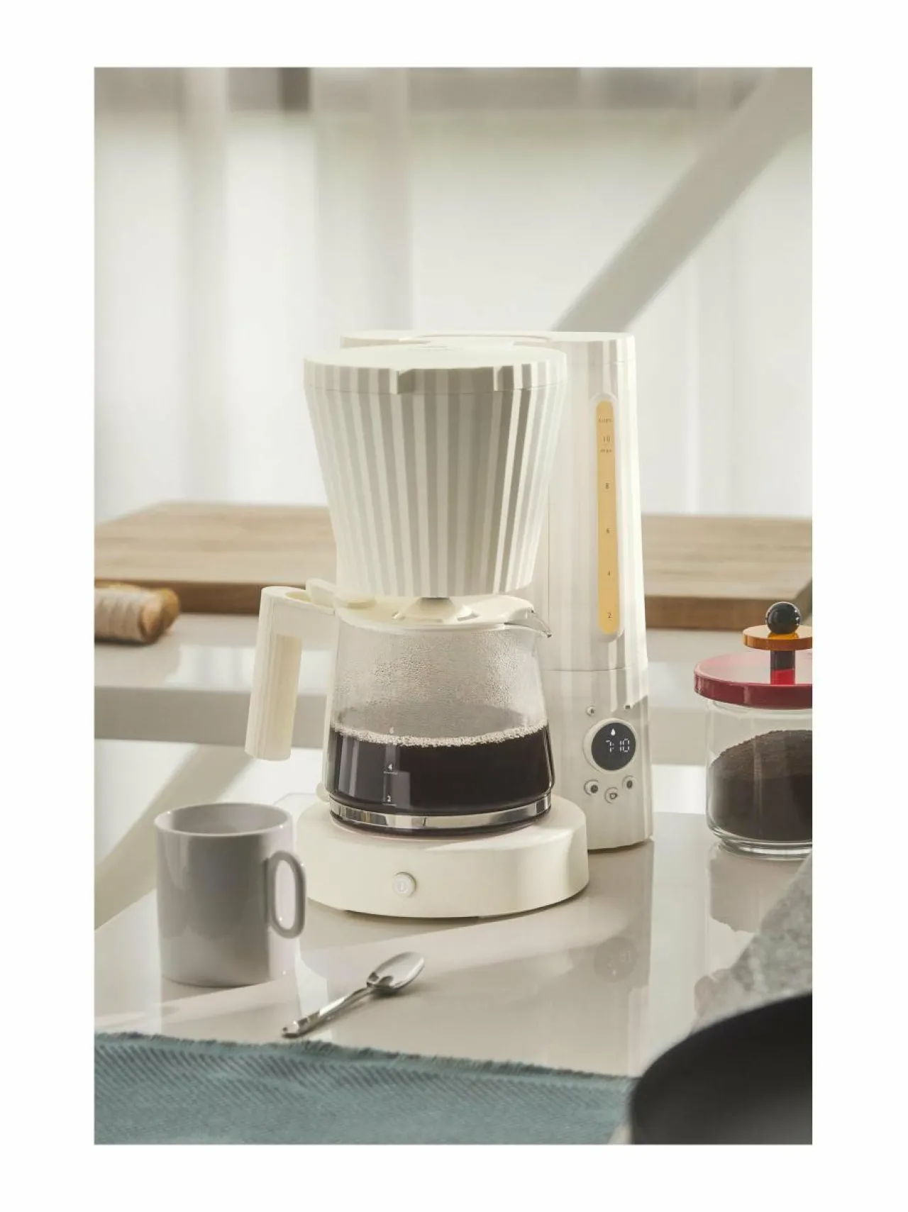 Kahvin- & Vedenkeittimet|Alessi Plissé-kahvinkeitin WHITE