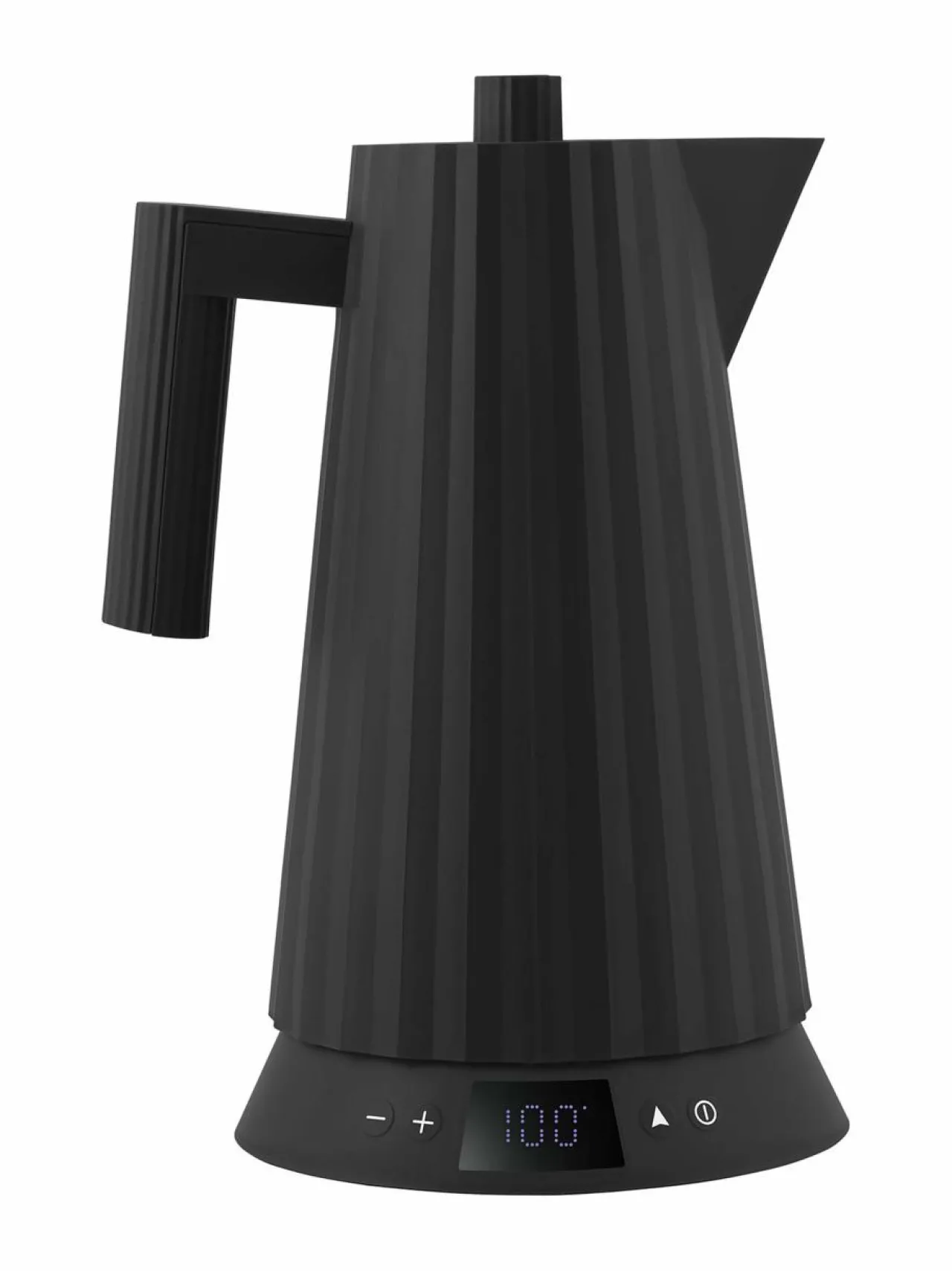 Kahvin- & Vedenkeittimet|Alessi Plissé-vedenkeitin lämpötilansäädöllä 1,7 l B BLACK