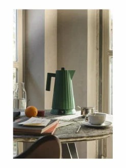 Kahvin- & Vedenkeittimet|Alessi Plissé-vedenkeitin lämpötilansäädöllä 1,7 l GR GREEN